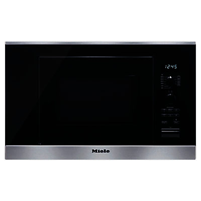 Miele M6032 SC ContourLine Built-In Microwave with Grill, Clean Steel